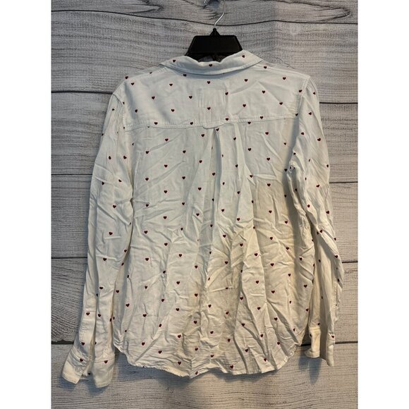 Rails Rocsi Heart Print Button-Up Shirt Size S - Picture 3 of 3